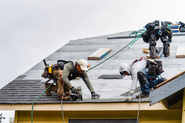 Professional Roofing technician working in Golden, MS